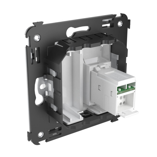 Компьютерная розетка RJ-45 в стену, кат.5e одинарная, Avanti, белое облако