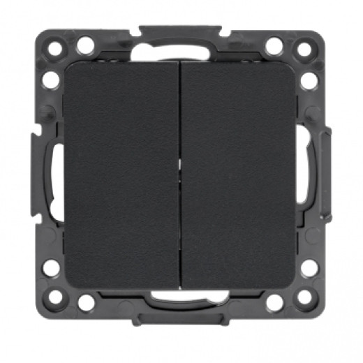 Стокгольм Механизм Выключателя 2-кл. 10А автоматические клеммы черный EKF PROxima