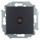 Розетка TV одиночная, винтовой зажим, графит