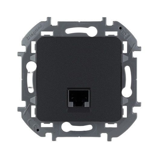 Розетка компьютерная RJ45 категория 5e UTP - Legrand/Daccord Inspiria - антрацит