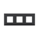 Рамка 3 поста (6 мод.), Avanti, черный матовый