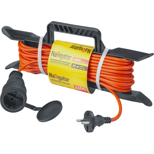 Удлинитель Navigator 93 923 NPE-F-20-X-2x1 на рамке б/з 20м (Россия)