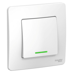 Systeme Electric Blanca внутр Бел Выключатель 1-клавишный с подсветкой, 10А, 250B