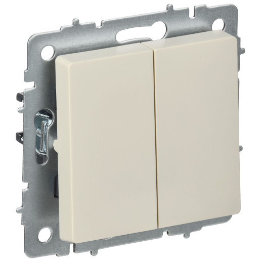 BRITE Выключ. 2-кл. перекр. 10А ВС10-2-3-БрКр беж. IEK