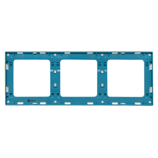 Стокгольм Рамка 3-местная белая с линией цвета синий EKF PROxima