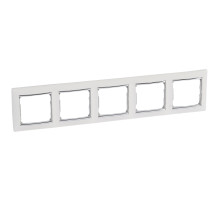 Legrand Valena Белый/Серебряный штрих Рамка 5-ая горизонт..