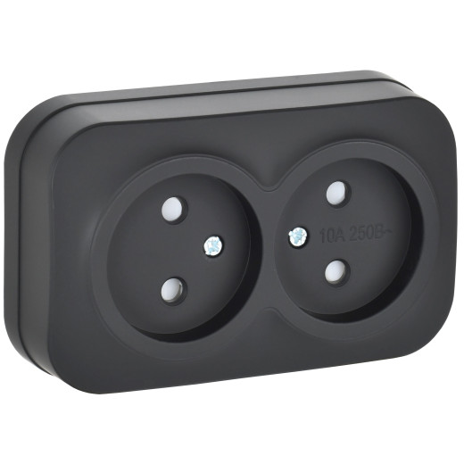 GLORY Роз. 2-я без з/к с з/ш о/у 10А РСш22-2-ХЧм чер. м. IEK