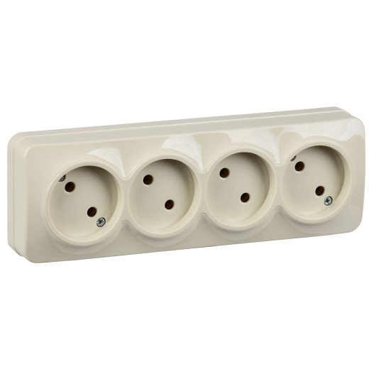 GLORY Роз. 4-я без з/к/ш о/у 10А РС24-2-ХК кремовый IEK