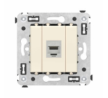 DKC Avanti Компьютерная розетка RJ-45 без шторки в стену, кат.6A одинарная  экранированная, 