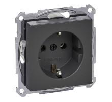 Schneider Electric Merten SM Антрацит Розетка с/з безвинт.зажим