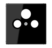 JUNG LS 990 Черная Накладка TV-SAT-FM розетки