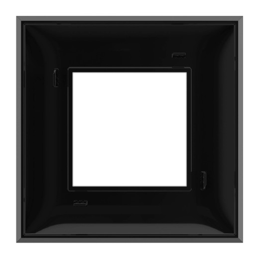 Рамка 1 пост (2 мод.), Avanti, черный квадрат