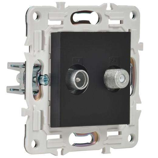 SKANDY Роз. двойная TV+SAT SK-A13Bl черн. IEK