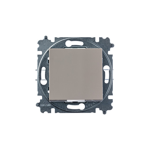 Переключатель перекрёстный одноклавишный ABB Levit кофе макиато / белый