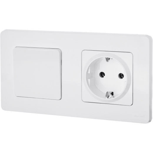 Выключатель одноклавишный - Legrand/Daccord Inspiria - 10АХ 250В безвинтовые зажимы - белый