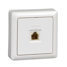Systeme Electric ХИТ О/У Розетка телефонная RJ11, белый