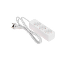 PROconnect Удлинитель 3 гнезда, 1,5м, 3х0,75мм², с/з, белый