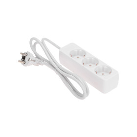 PROconnect Удлинитель 3 гнезда, 1,5м, 3х0,75мм², с/з, белый