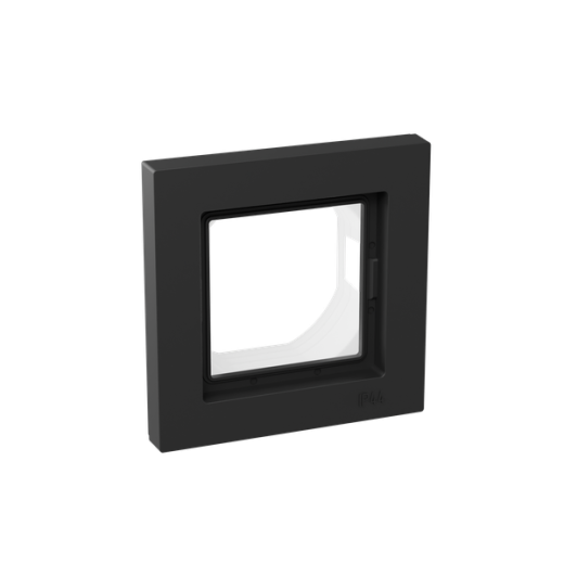 1 - местная рамка, IP44, чёрная, пластик Эпика EKF