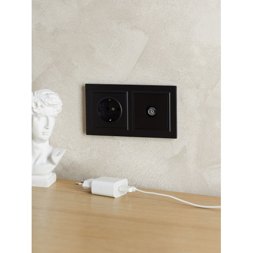 BRITE Рамка 2-мест. IP44 РУ-2-БрЧ-44 черн. IEK