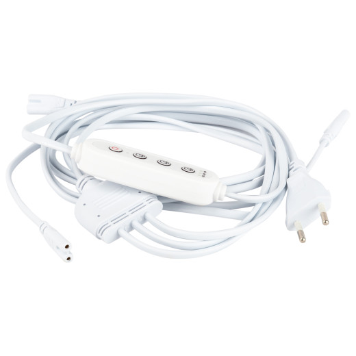 Разветвитель сетевой для линейных светильников ЭРА 3х IEC C7 2pin+timer на 3 точки с таймером 4, 8, 12H 2 м