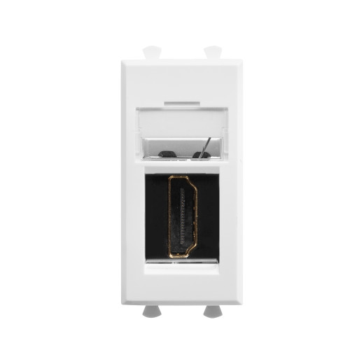 HDMI розетка модульная, тип А-А, Avanti, белое облако, 1 модуль