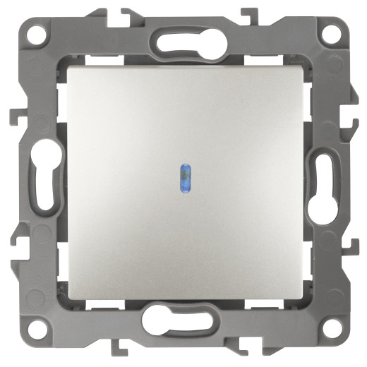 12-1102-15 ЭРА Выключатель с подсветкой, 10АХ-250В, IP20, Эра12, перламутр (10/100/2500)