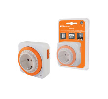 TDM Таймер розеточный ТРМ-02-15мин/24ч-16А (суточный, квадратный)