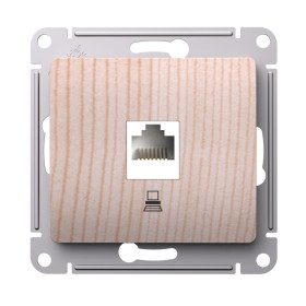 Systeme Electric Glossa Сосна Розетка компьютерная RJ45 кат.5Е, механизм