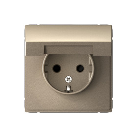 Systeme Electric ArtGallery Шампань Розетка с заземл. со шторк. с крышкой, 16А, IP20, механизм