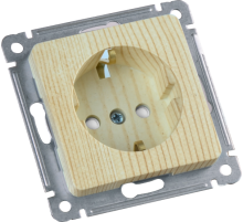 Hegel Мастер внутр Сосна РС16-412-02 Розетка с/з, со шторками, механизм