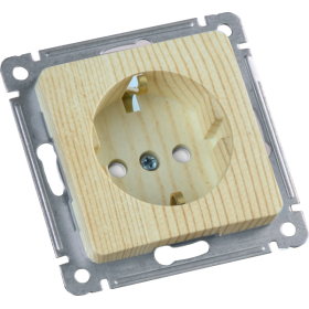 Hegel Мастер внутр Сосна РС16-412-02 Розетка с/з, со шторками, механизм