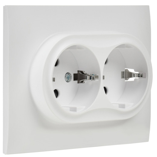 SKANDY Роз. 2-я с з/к/ш 16А в сб. SK-R07W арк. бел. IEK