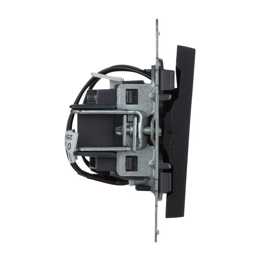 SUNO. Выключатель двухклавишный 10АХ 250В с подсветкой/индикацией. Безвинтовые зажимы. Цвет 