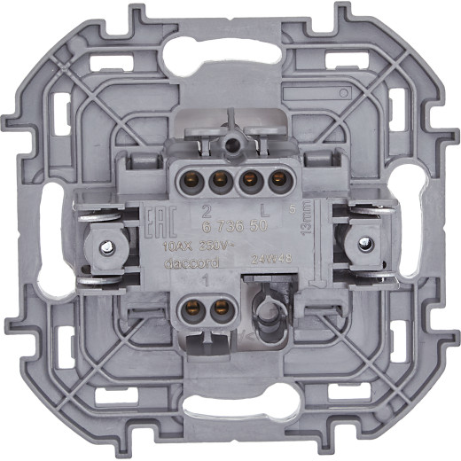 Переключатель одноклавишный - Legrand/Daccord Inspiria - 10АХ 250В безвинтовые зажимы - белый