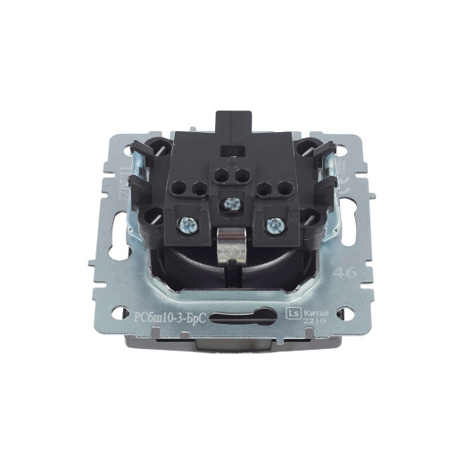 BRITE Роз. с з/к/ш с кр. 16А IP20 РСбш10-3-БрС сталь IEK