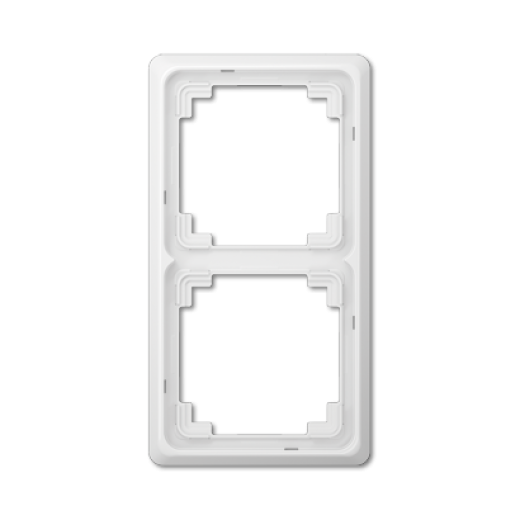 Рамка для вертикальной и горизонтальной установки, 2-кратная, белая