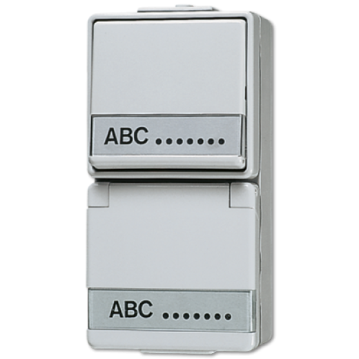 Штепсельная розетка SCHUKO для накладного монтажа с универсальным выключателем IP44