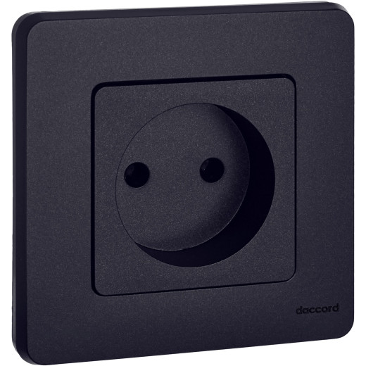 Розетка без заземления - Legrand/Daccord Inspiria - без шторок 16А 250В винтовые зажимы - антрацит