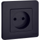 Розетка без заземления - Legrand/Daccord Inspiria - без шторок 16А 250В винтовые зажимы - антрацит