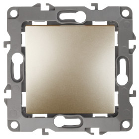 ЭРА 12-1001-04 Выключатель, 10АХ-250В, IP20, без м.лапок, Эра12, шампань (10/100/2500)