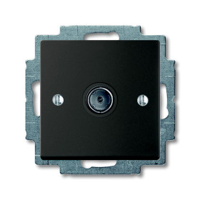 ABB BJB Basic 55 Шато (чёрн) Розетка TV оконечная