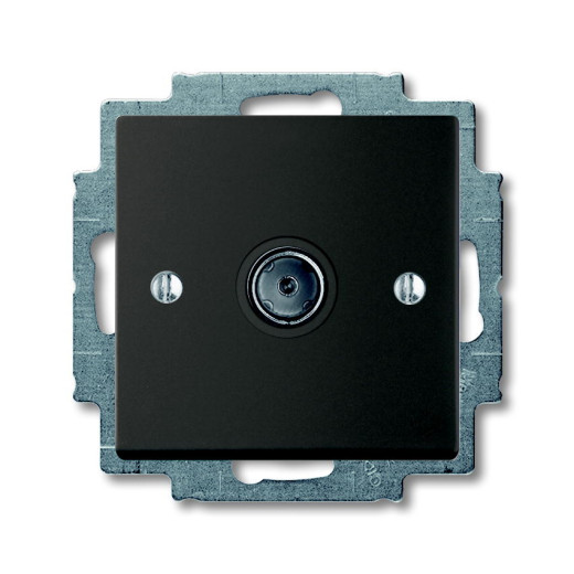 Механизм ТВ-розетки, одиночная (единственная), Basic 55, ch?teau-black