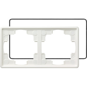 Gira S-Color Белая Рамка 2-ая с уплотнительной вставкой