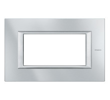 BT Axolute Алюминий Рамка декоративная прямоугольная итальянского стандарта. Монохром. 4 модуля..