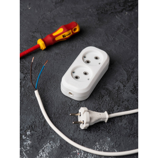 Колодка 2 гн. 10А 2,2кВт б/з Эксперт EKF PROxima