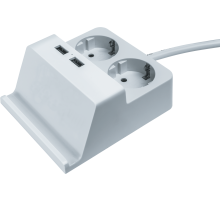 Navigator Удлинитель 61 457 NPE-USB03-02-150-E-3X1с/з 2 гн.1.5м USB2.1A