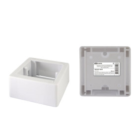 TDM Коробка установочная ОП 88х88х44 мм, универсальная, подъемная, белая, IP20, инд. штрихкод