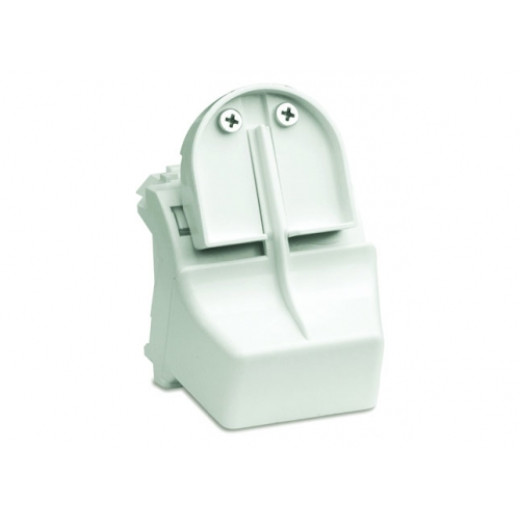 Адаптер для оптоволоконных разъемов 2хST, c системой пломбировки, белый, 2мод.