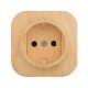 Розетка без заземления - Legrand Quteo - без шторок IP20 16А 250В винтовые зажимы накладной монтаж - дерево